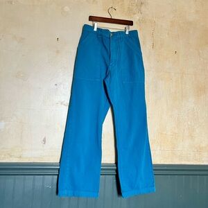 BIG BUD PRESS Work Pants in Hawaiian Blue Size Small